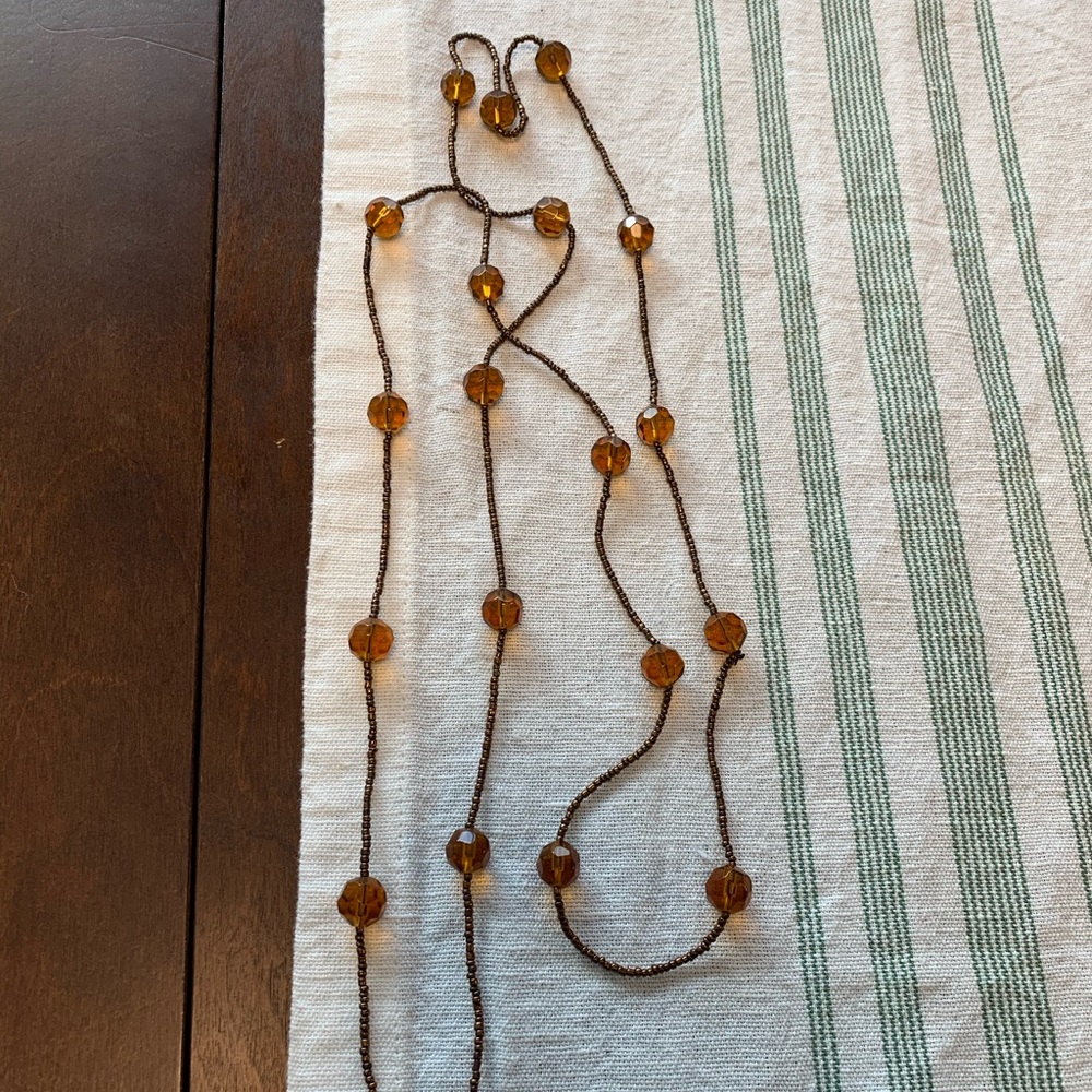 Infinity brown necklace